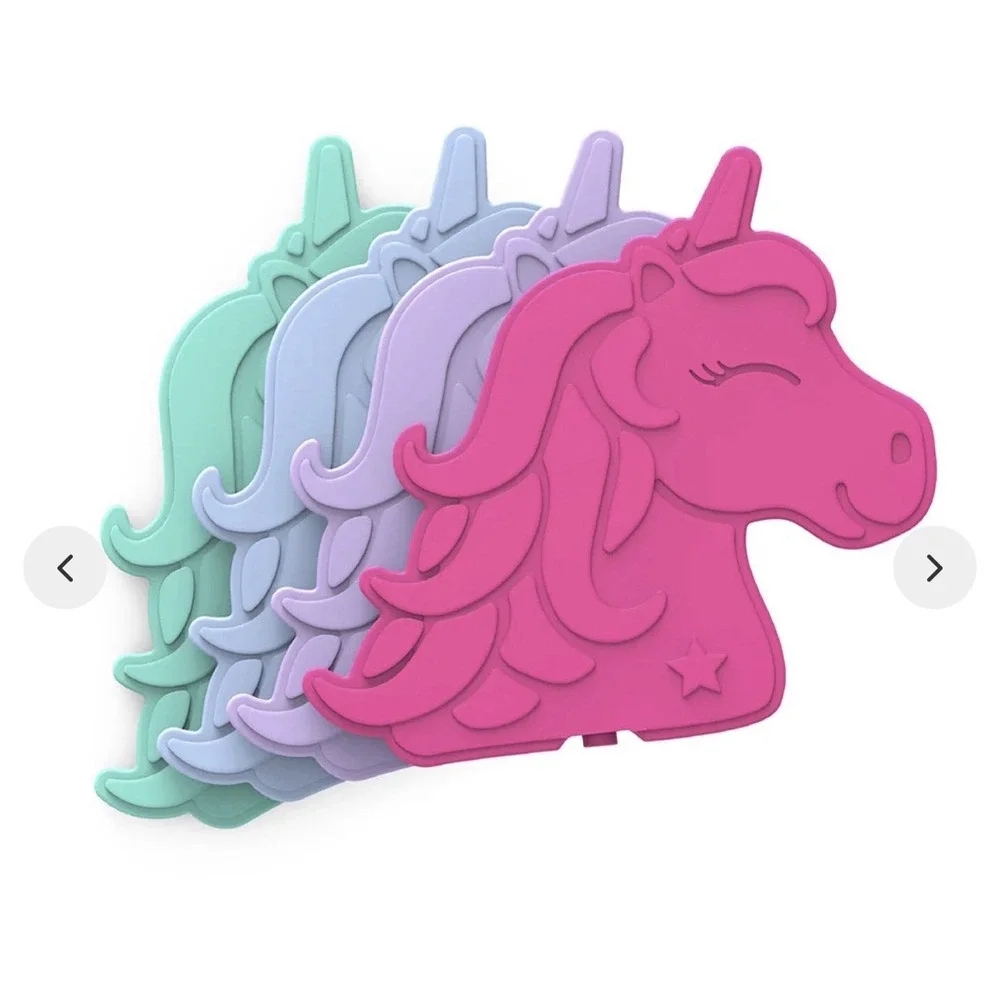 Bentgo Buddies Reusable Ice Packs Unicorn 4 Colors For lunch Boxes‎ Bags Pastel